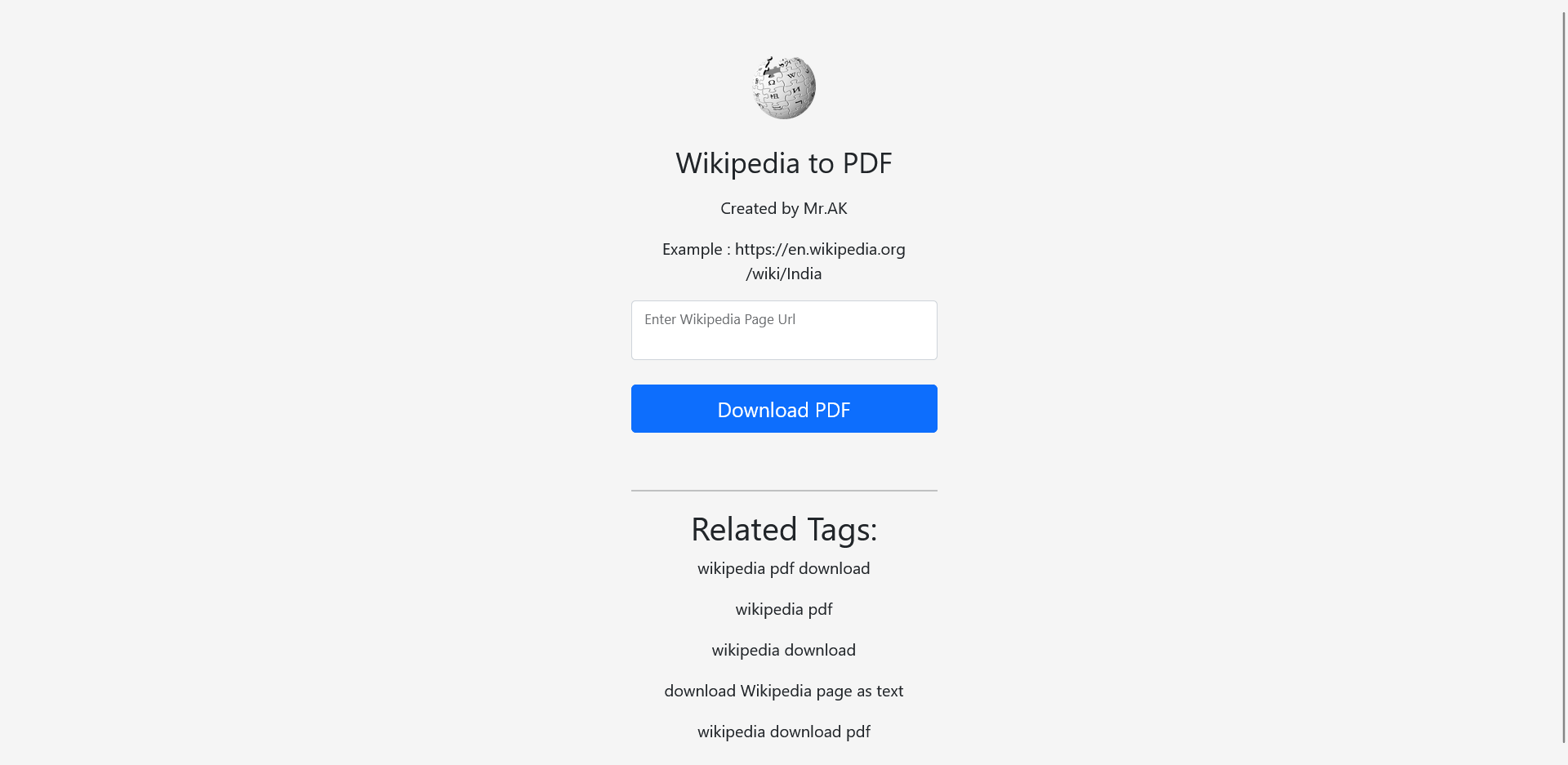 wikipedia PDF Downloader